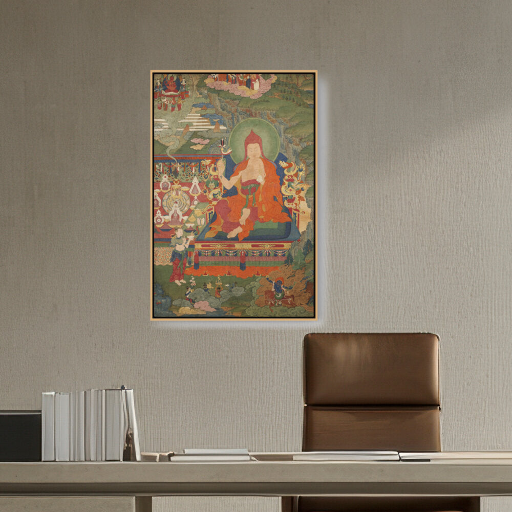 Lama Engaged In Ritual - FLOATING FRAME
