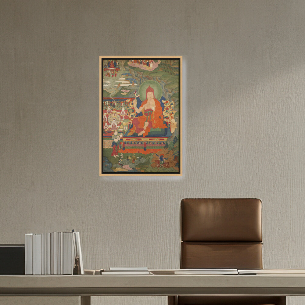 Lama Engaged In Ritual - FLOATING FRAME