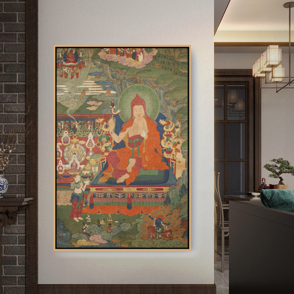 Lama Engaged In Ritual - FLOATING FRAME