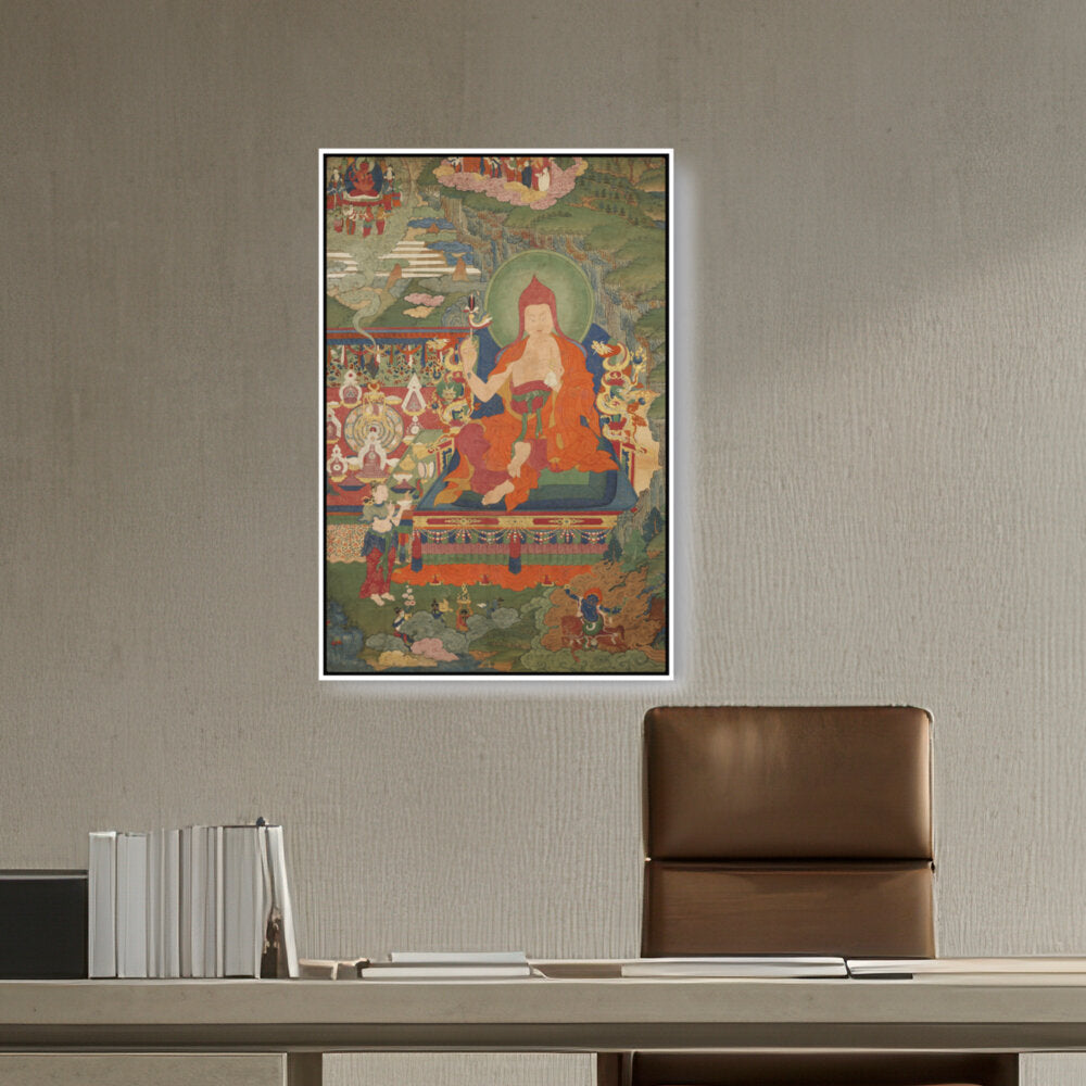 Lama Engaged In Ritual - FLOATING FRAME