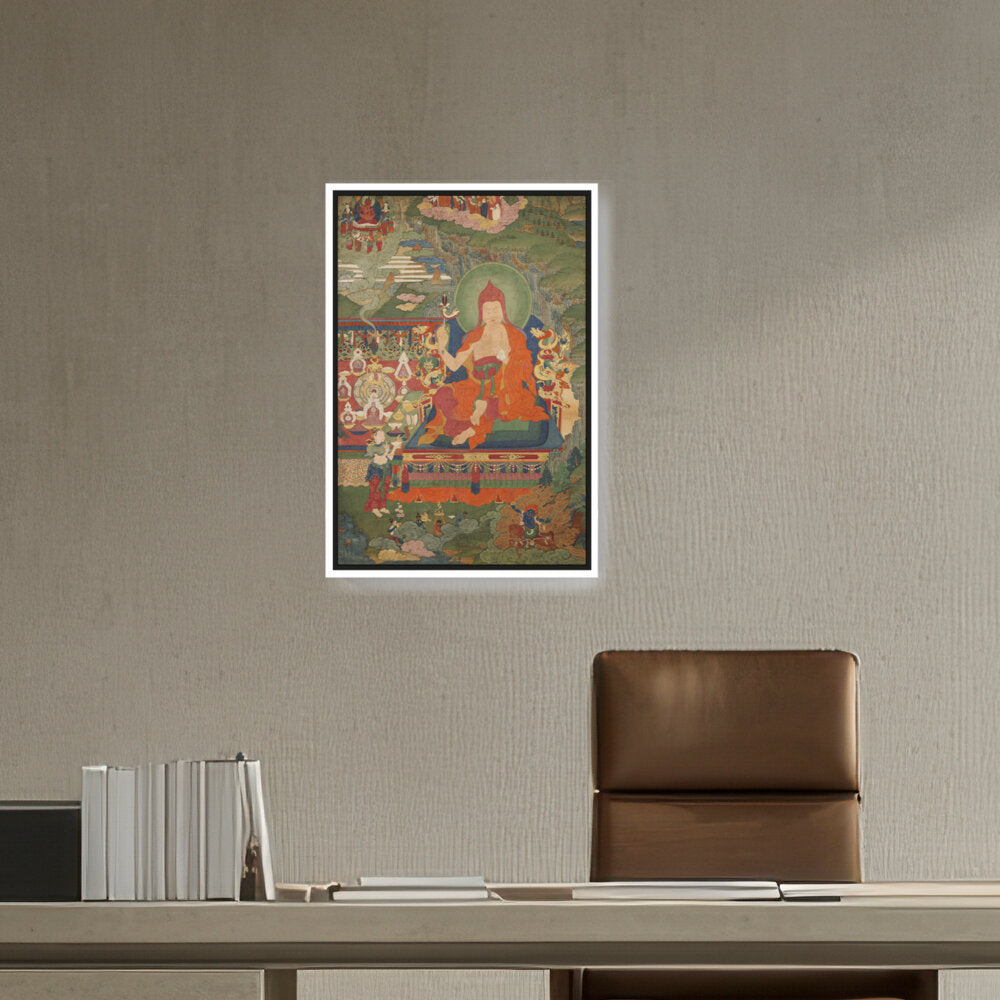 Lama Engaged In Ritual - FLOATING FRAME