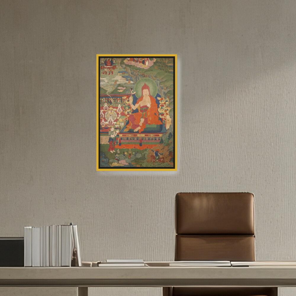 Lama Engaged In Ritual - FLOATING FRAME