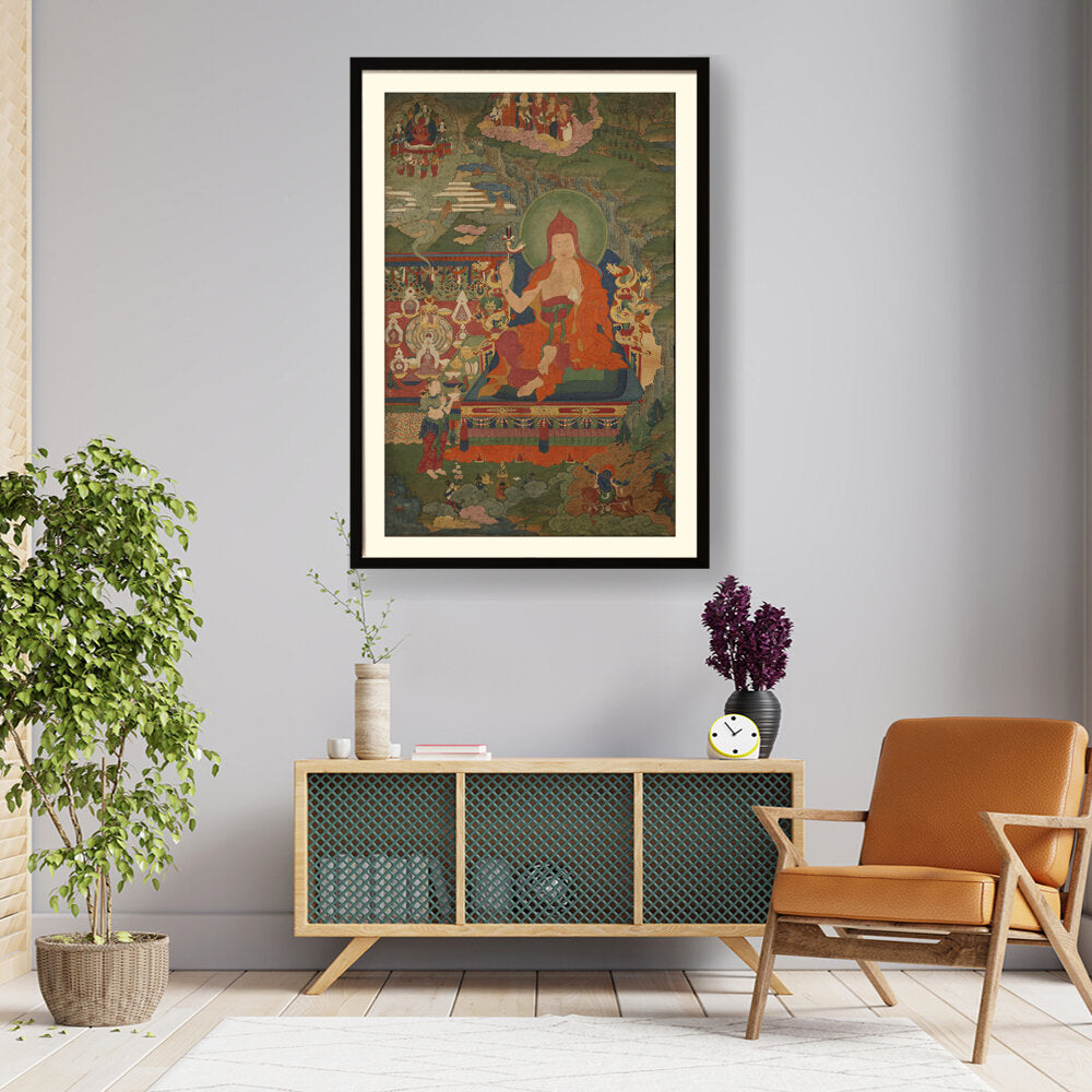 Lama Engaged In Ritual - WALL MOUNT FRAME