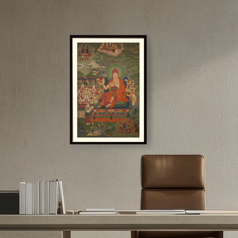 Lama Engaged In Ritual - WALL MOUNT FRAME