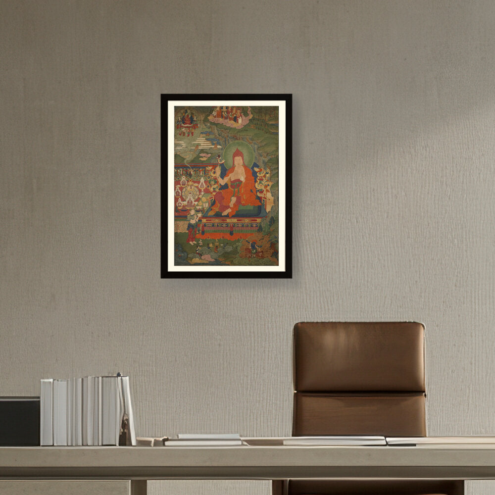 Lama Engaged In Ritual - WALL MOUNT FRAME