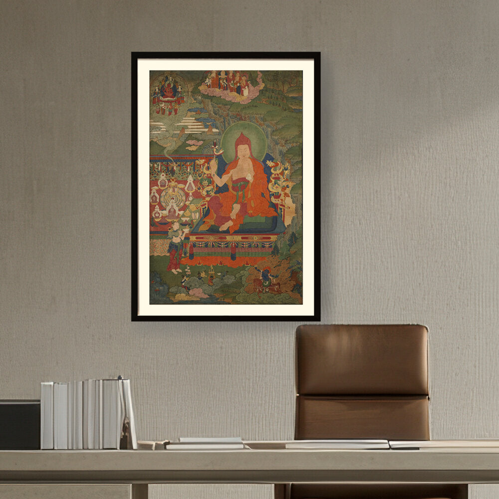 Lama Engaged In Ritual - WALL MOUNT FRAME