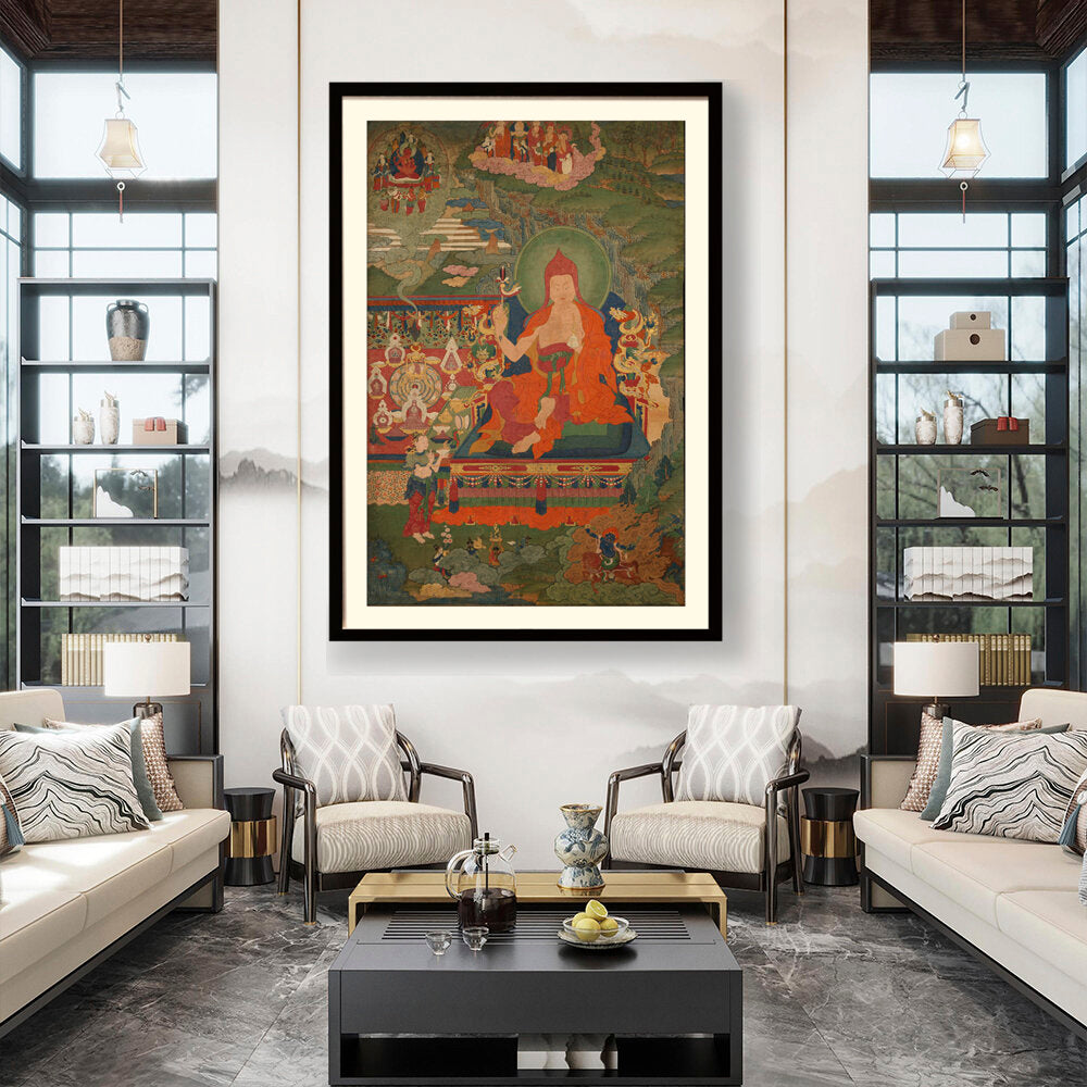 Lama Engaged In Ritual - WALL MOUNT FRAME