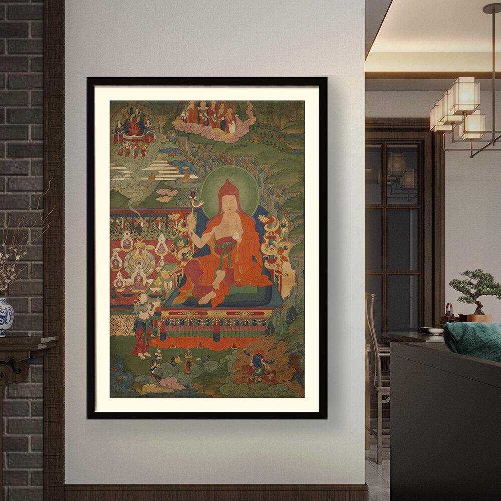 Lama Engaged In Ritual - WALL MOUNT FRAME