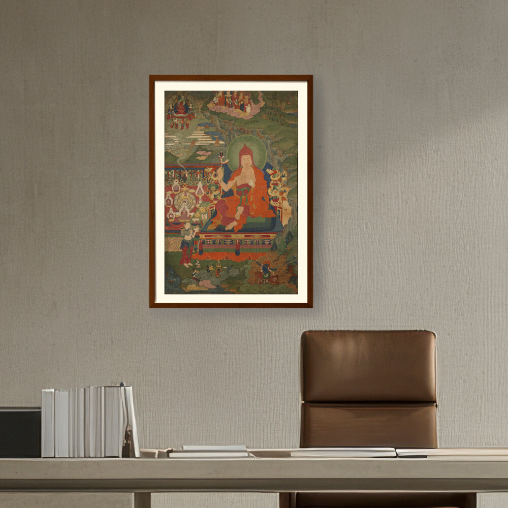 Lama Engaged In Ritual - WALL MOUNT FRAME