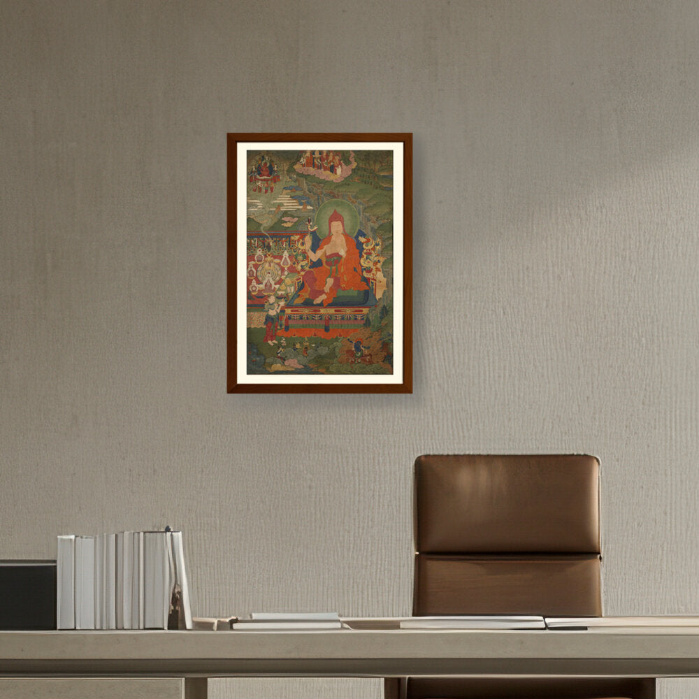 Lama Engaged In Ritual - WALL MOUNT FRAME