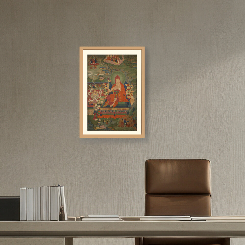 Lama Engaged In Ritual - WALL MOUNT FRAME