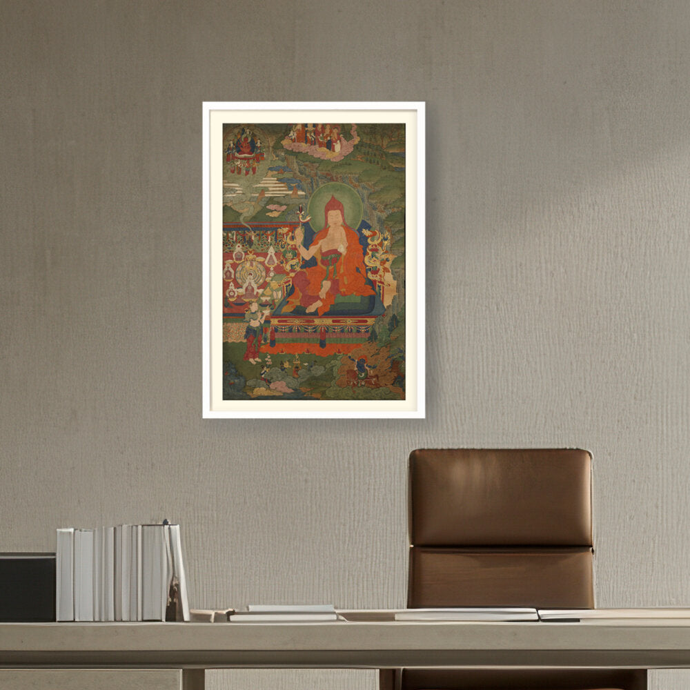 Lama Engaged In Ritual - WALL MOUNT FRAME
