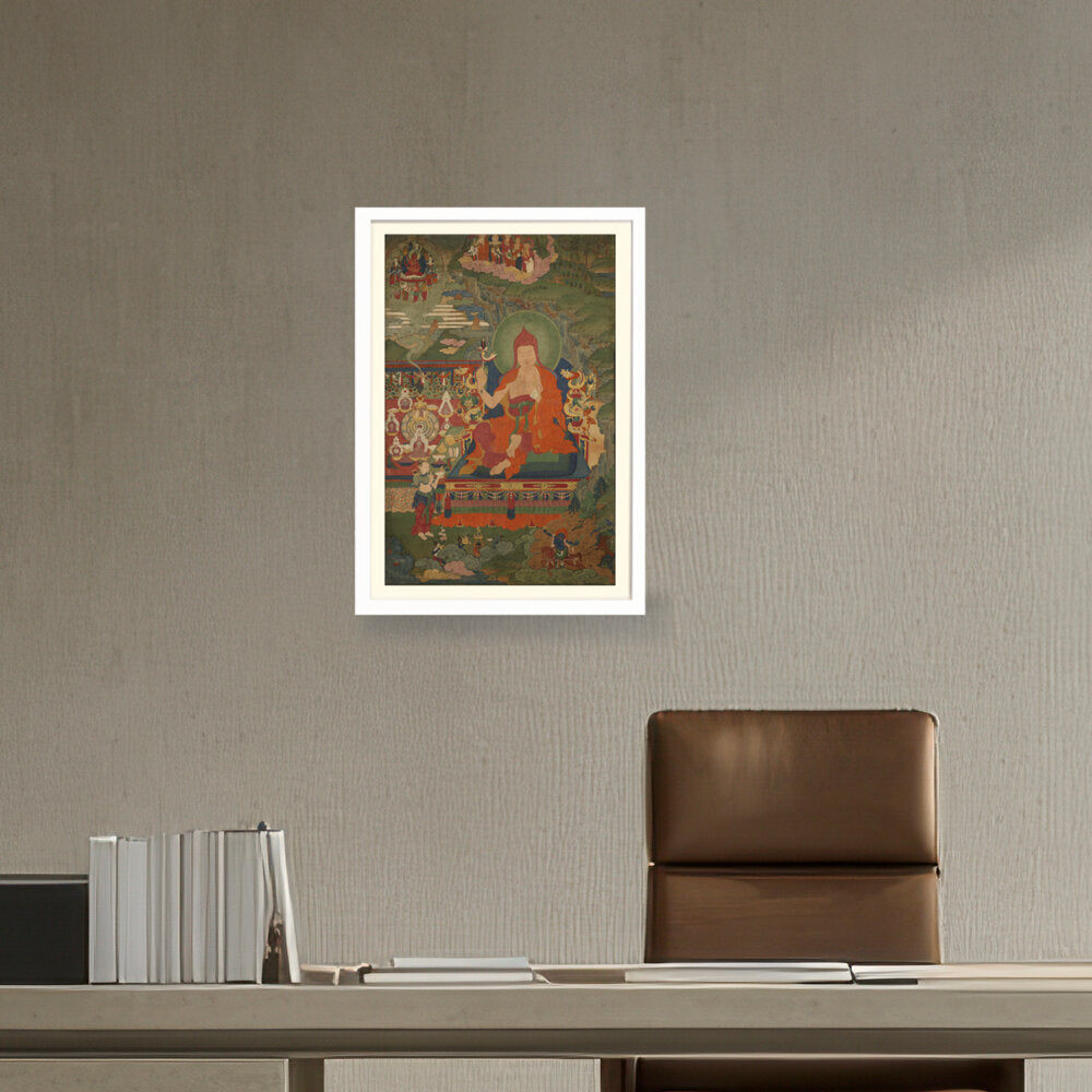 Lama Engaged In Ritual - WALL MOUNT FRAME