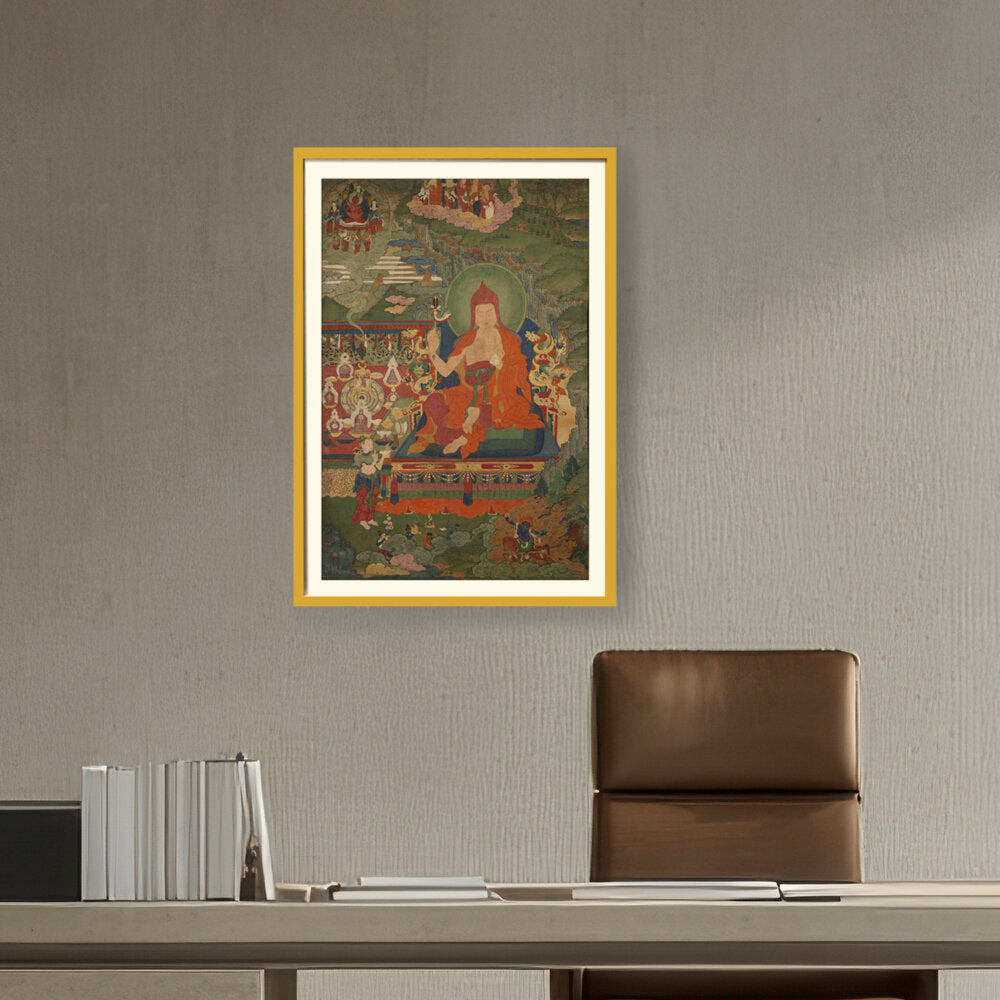 Lama Engaged In Ritual - WALL MOUNT FRAME