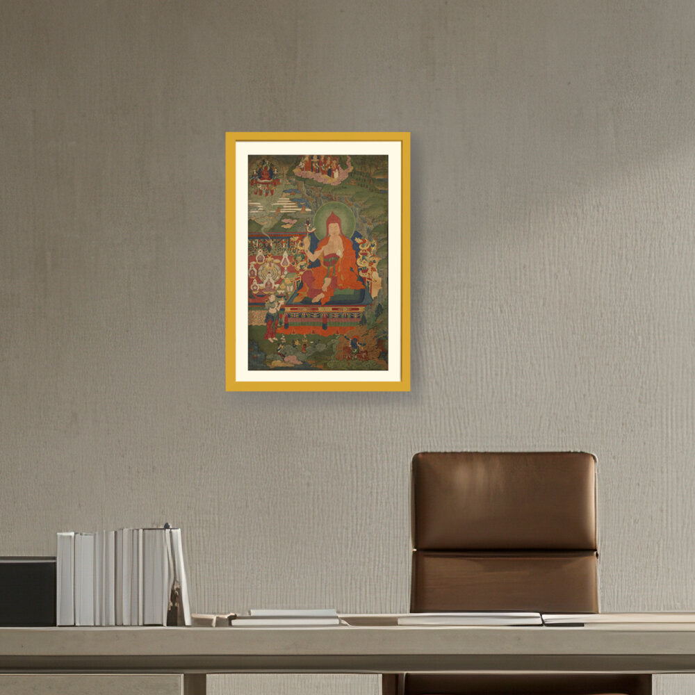 Lama Engaged In Ritual - WALL MOUNT FRAME