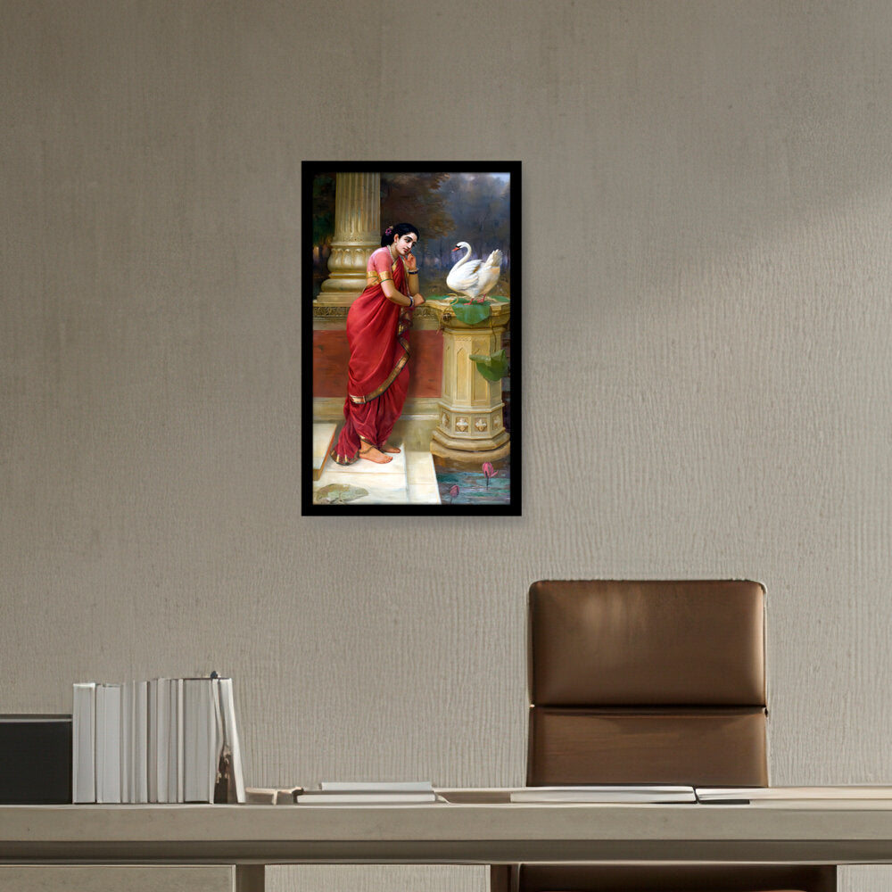 Hamsa Damayanti - Framed Canvas