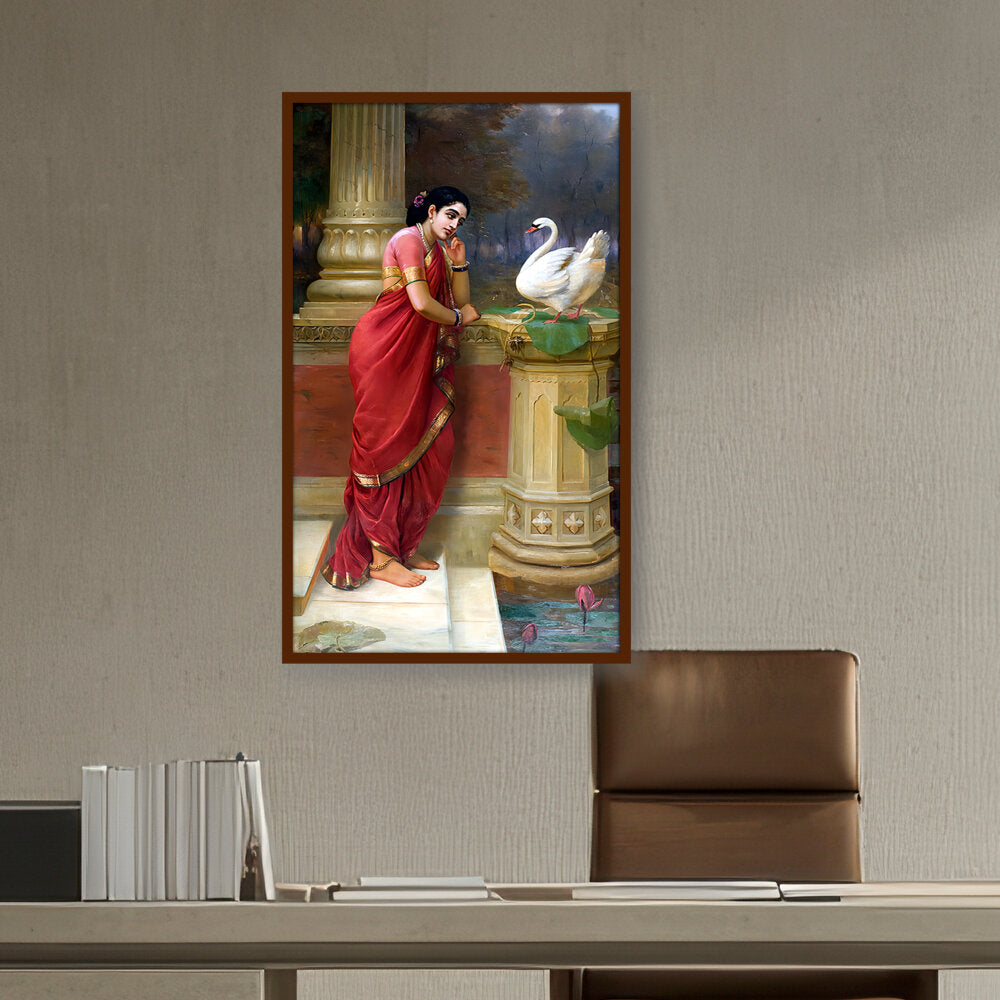 Hamsa Damayanti - Framed Canvas