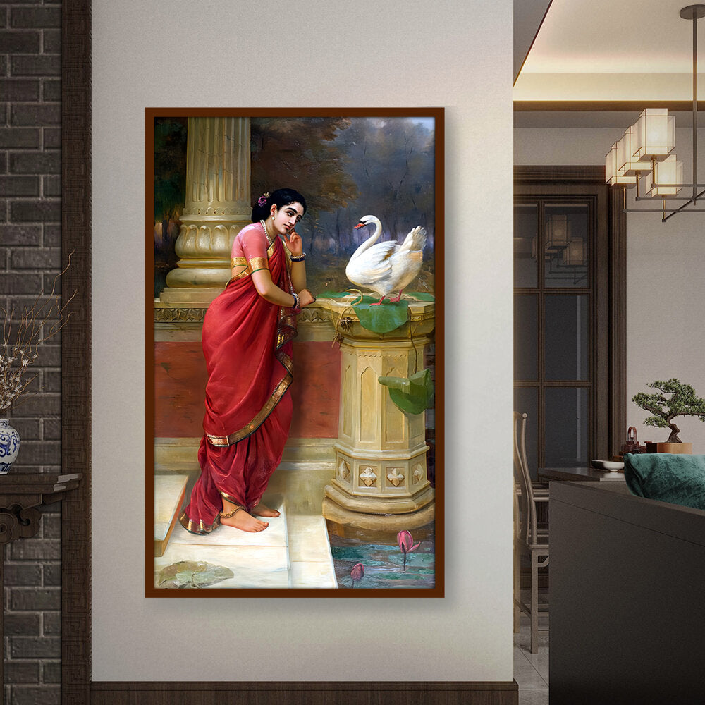 Hamsa Damayanti - Framed Canvas