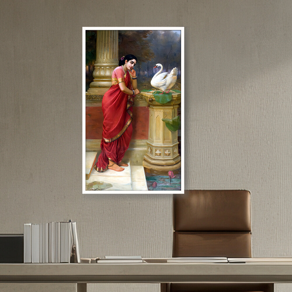 Hamsa Damayanti - Framed Canvas