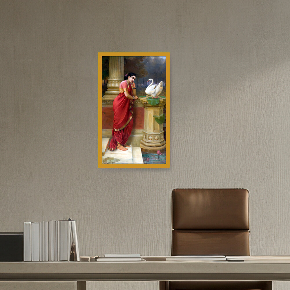 Hamsa Damayanti - Framed Canvas