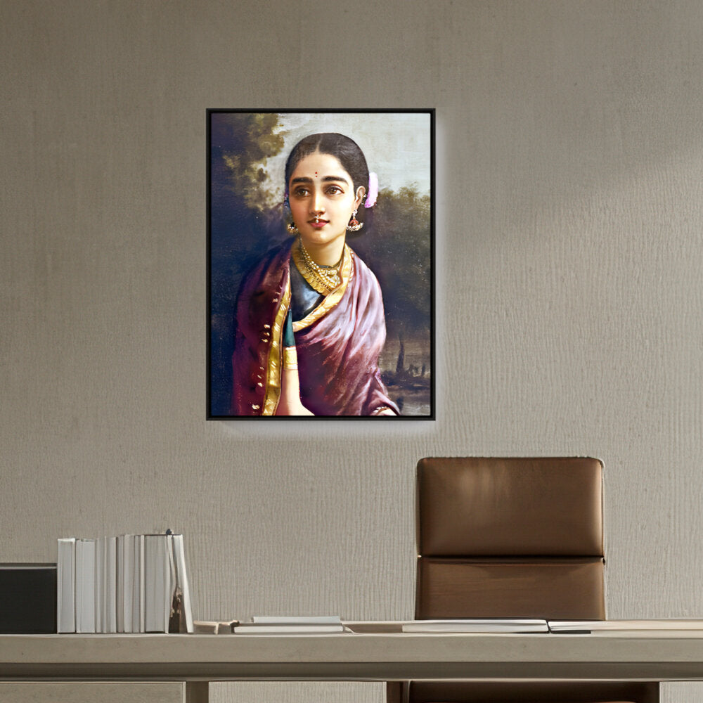 Radha In The Moonlight - FLOATING FRAME