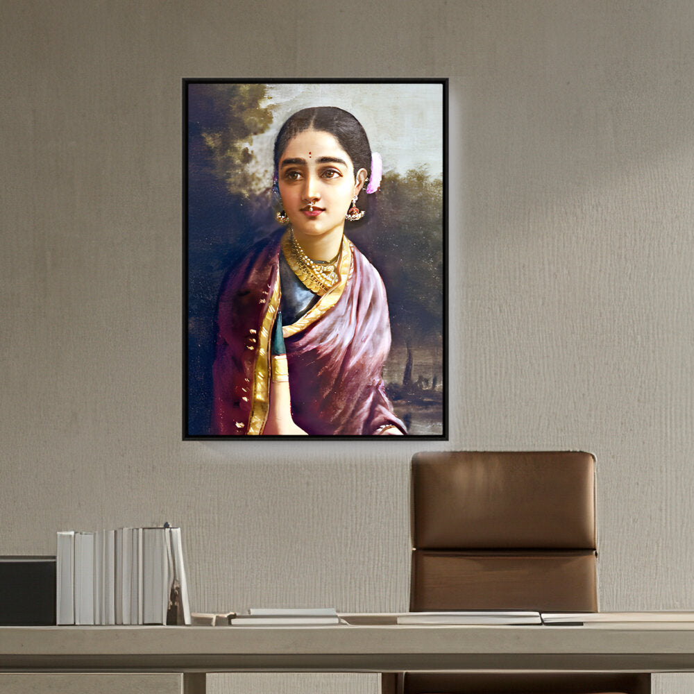 Radha In The Moonlight - FLOATING FRAME