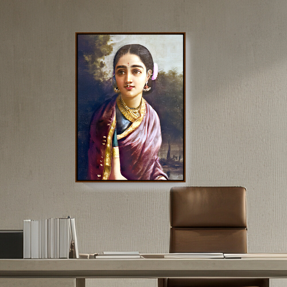 Radha In The Moonlight - FLOATING FRAME