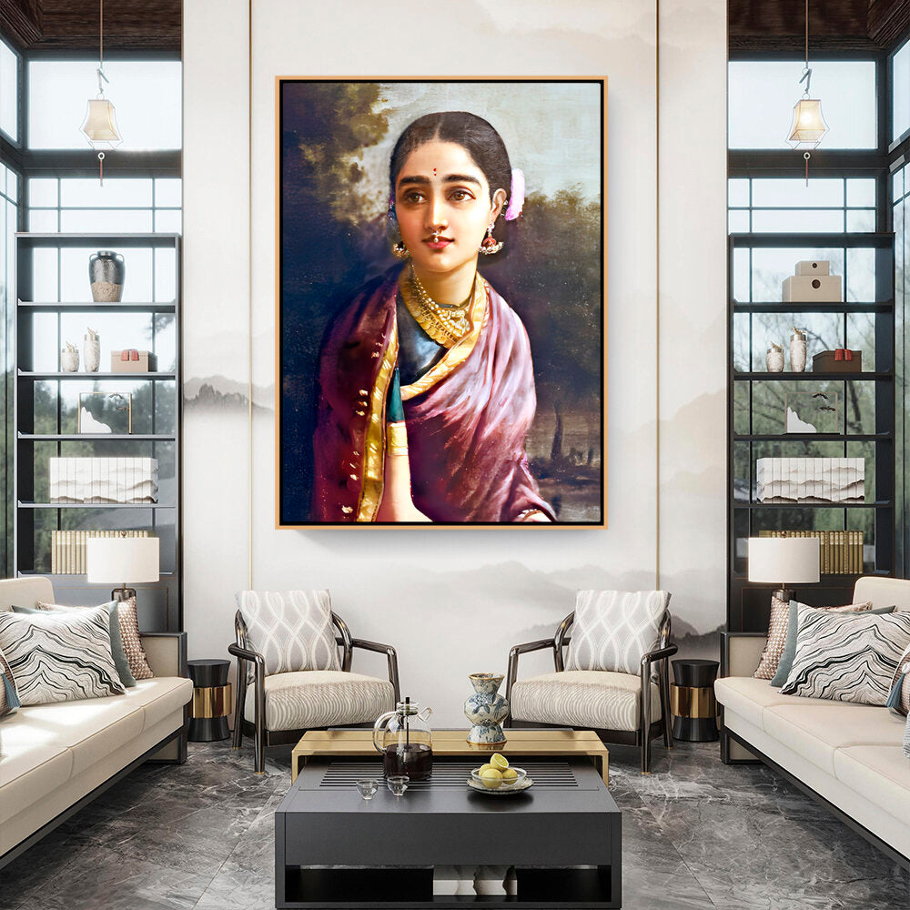 Radha In The Moonlight - FLOATING FRAME