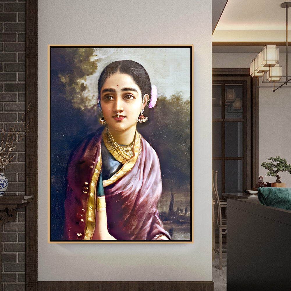Radha In The Moonlight - FLOATING FRAME