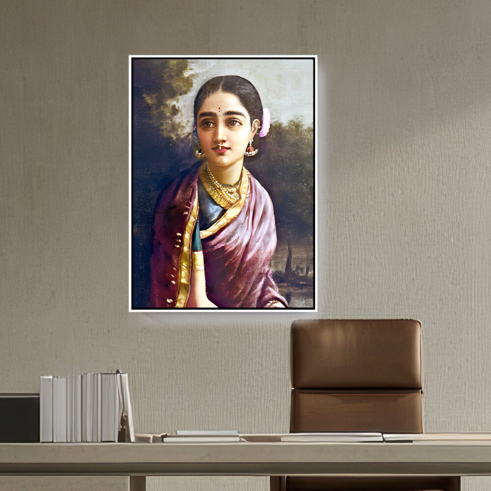 Radha In The Moonlight - FLOATING FRAME