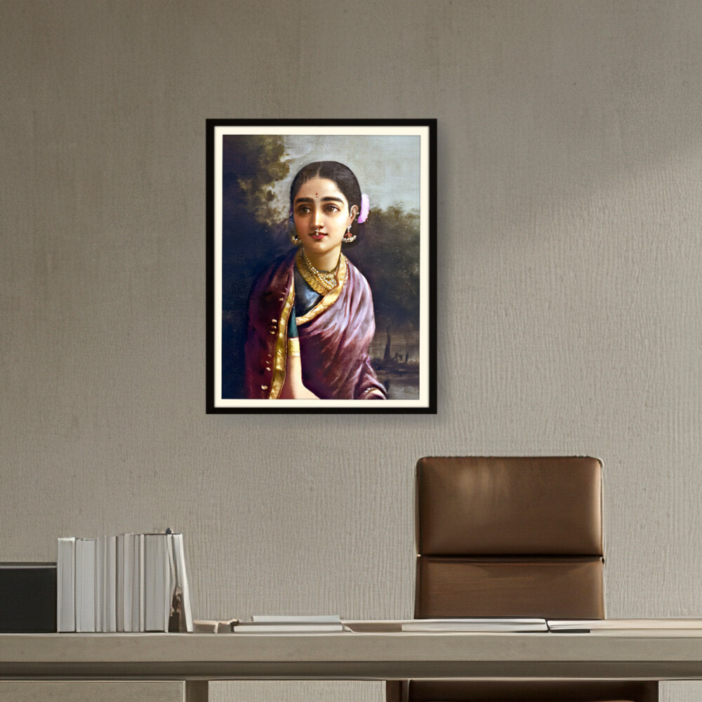 Radha In The Moonlight - WALL MOUNT FRAME