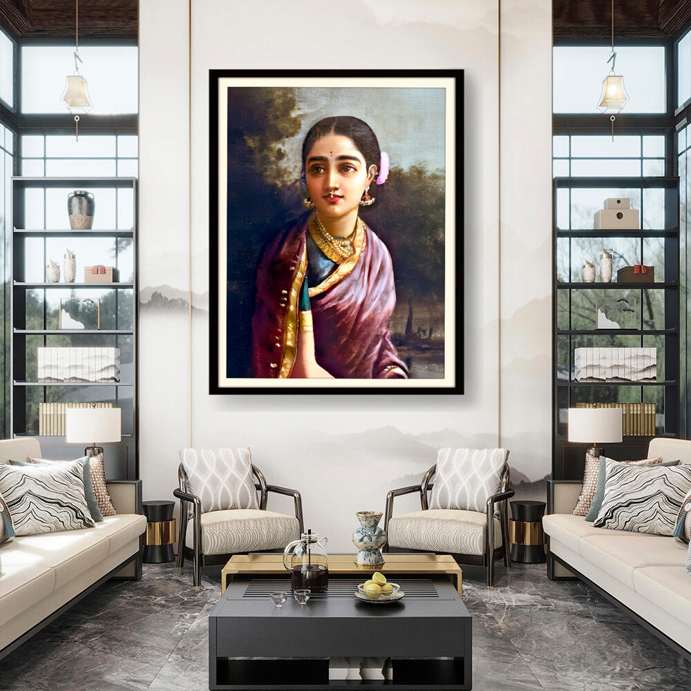 Radha In The Moonlight - WALL MOUNT FRAME