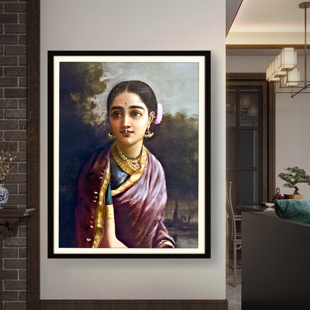 Radha In The Moonlight - WALL MOUNT FRAME