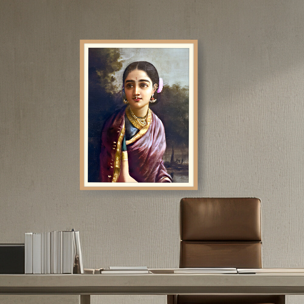 Radha In The Moonlight - WALL MOUNT FRAME