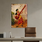 Picasoul - Artist - Chitra Playing Veena - Acrylic Wall Photo