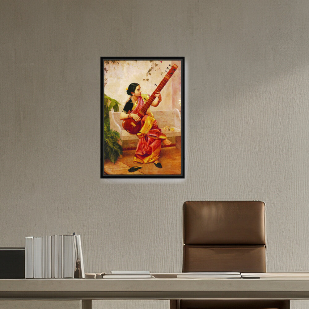 Chitra Playing Veena - FLOATING FRAME