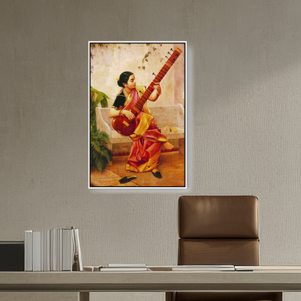 Chitra Playing Veena - FLOATING FRAME