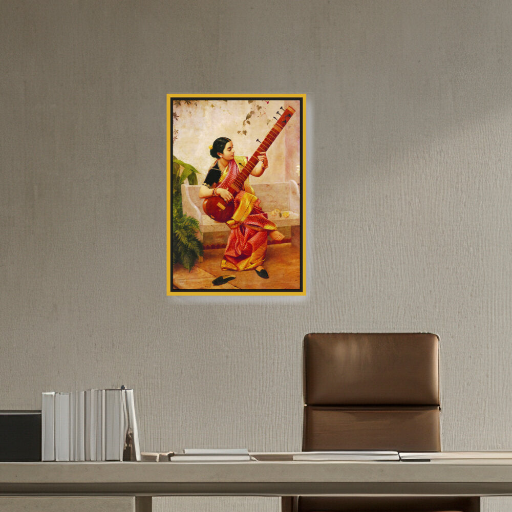 Chitra Playing Veena - FLOATING FRAME