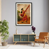 Chitra Playing Veena - WALL MOUNT FRAME