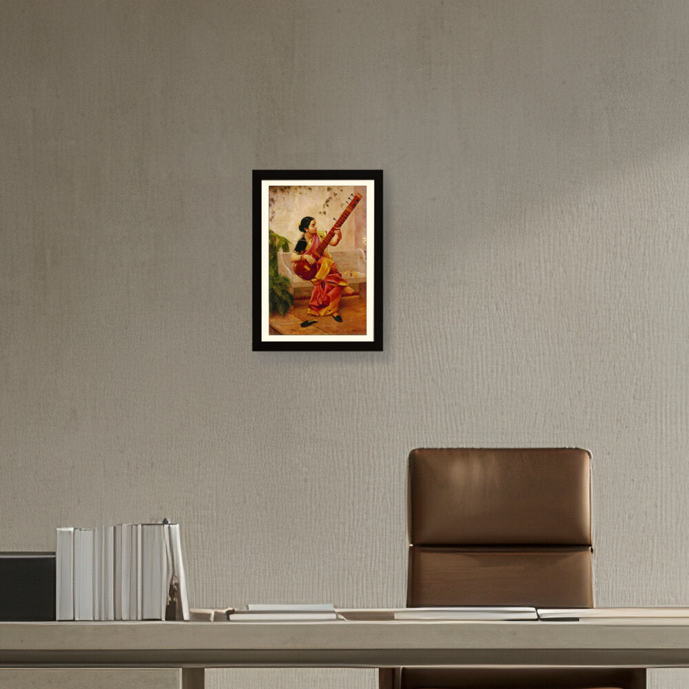 Chitra Playing Veena - WALL MOUNT FRAME
