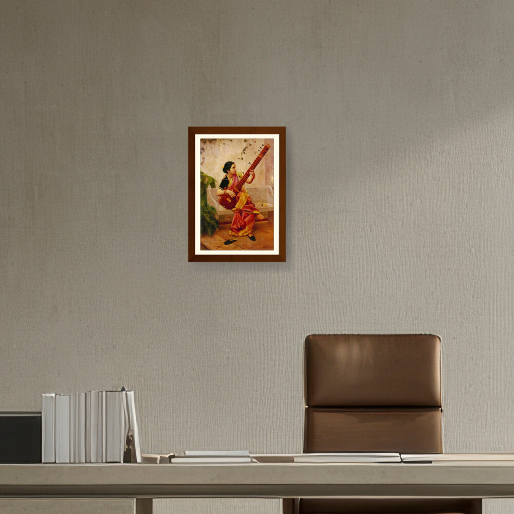 Chitra Playing Veena - WALL MOUNT FRAME