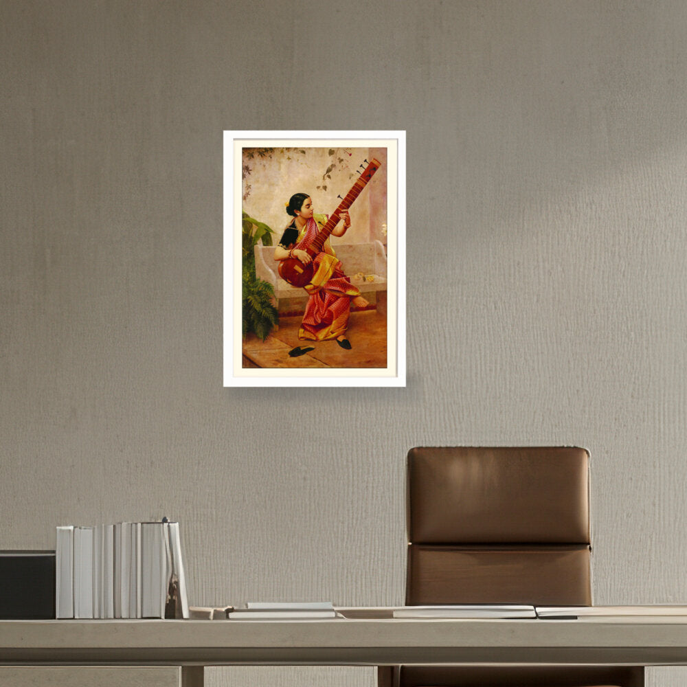 Chitra Playing Veena - WALL MOUNT FRAME