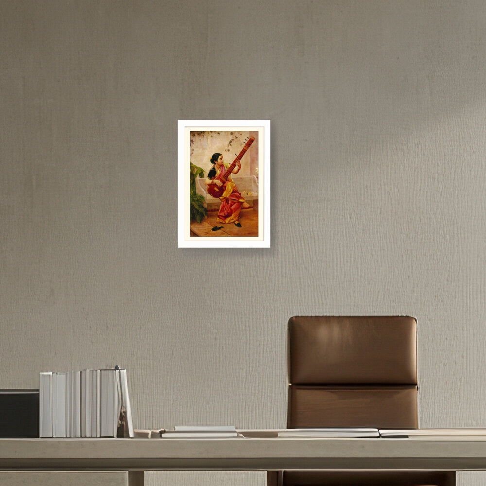 Chitra Playing Veena - WALL MOUNT FRAME