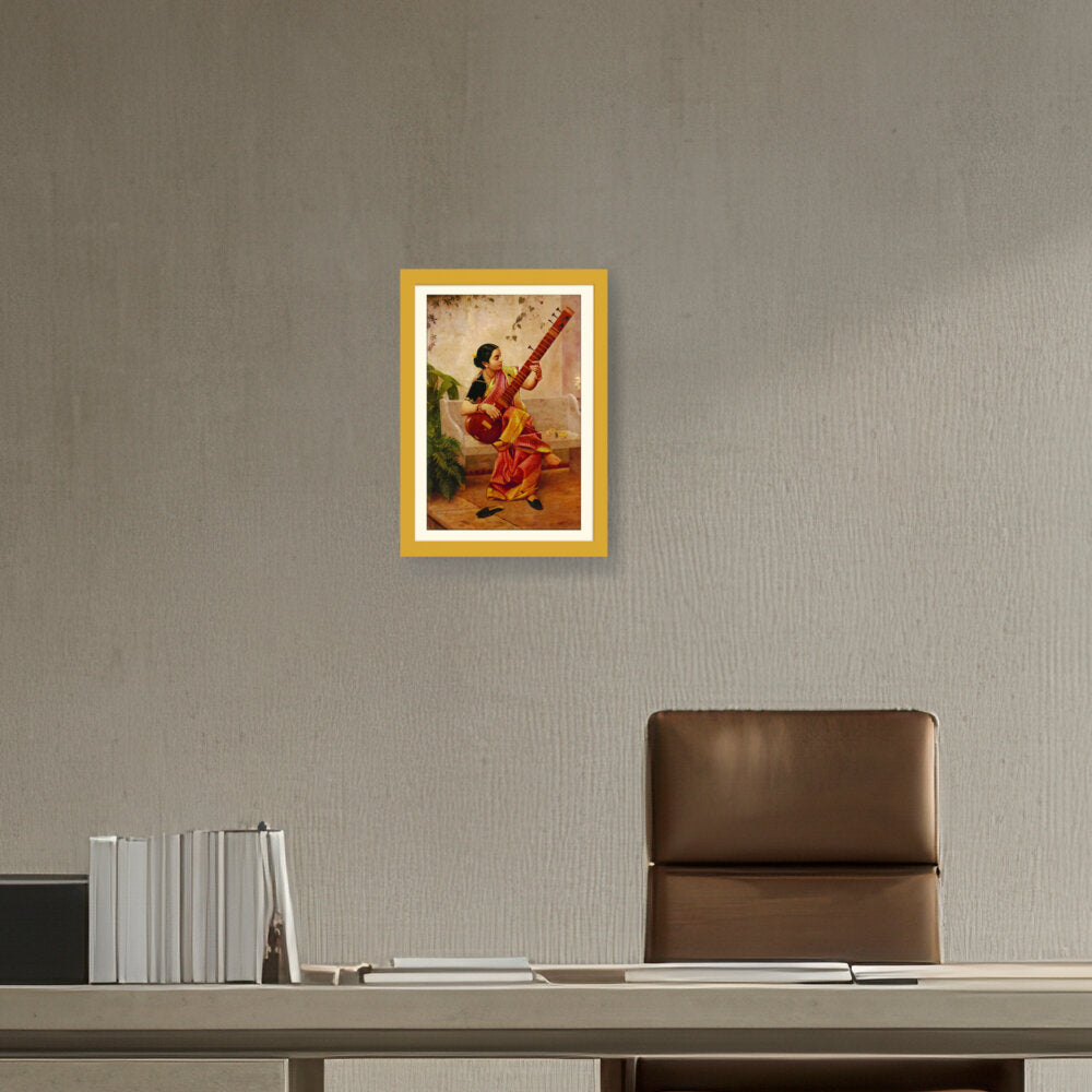 Chitra Playing Veena - WALL MOUNT FRAME