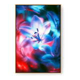 A Close Up Of A Flower - Floating Framed Canvas