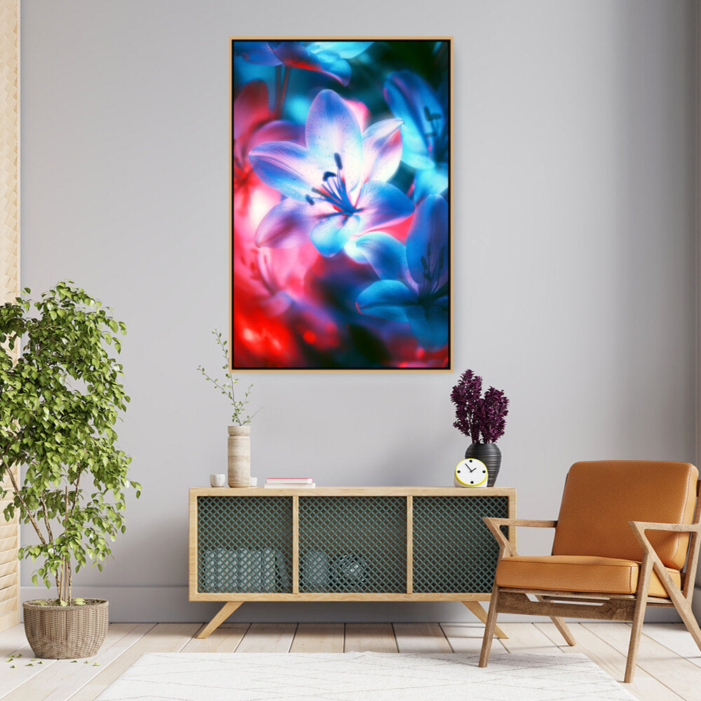 Picasoul - Artist - A Close Up Of A Flower - Floating Framed Canvas