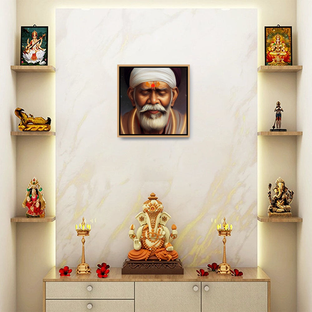 Sai-Baba-Ai Art - FLOATING FRAME