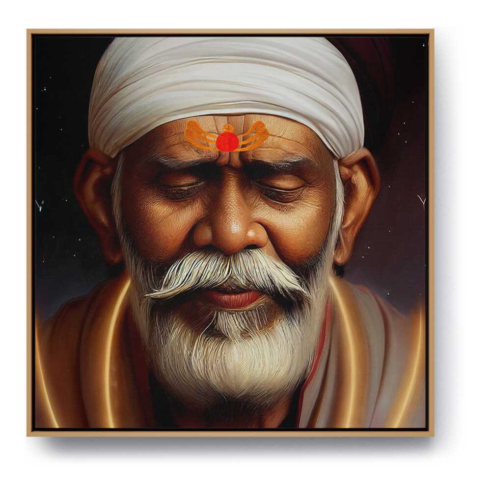 Sai-Baba-Ai Art - FLOATING FRAME