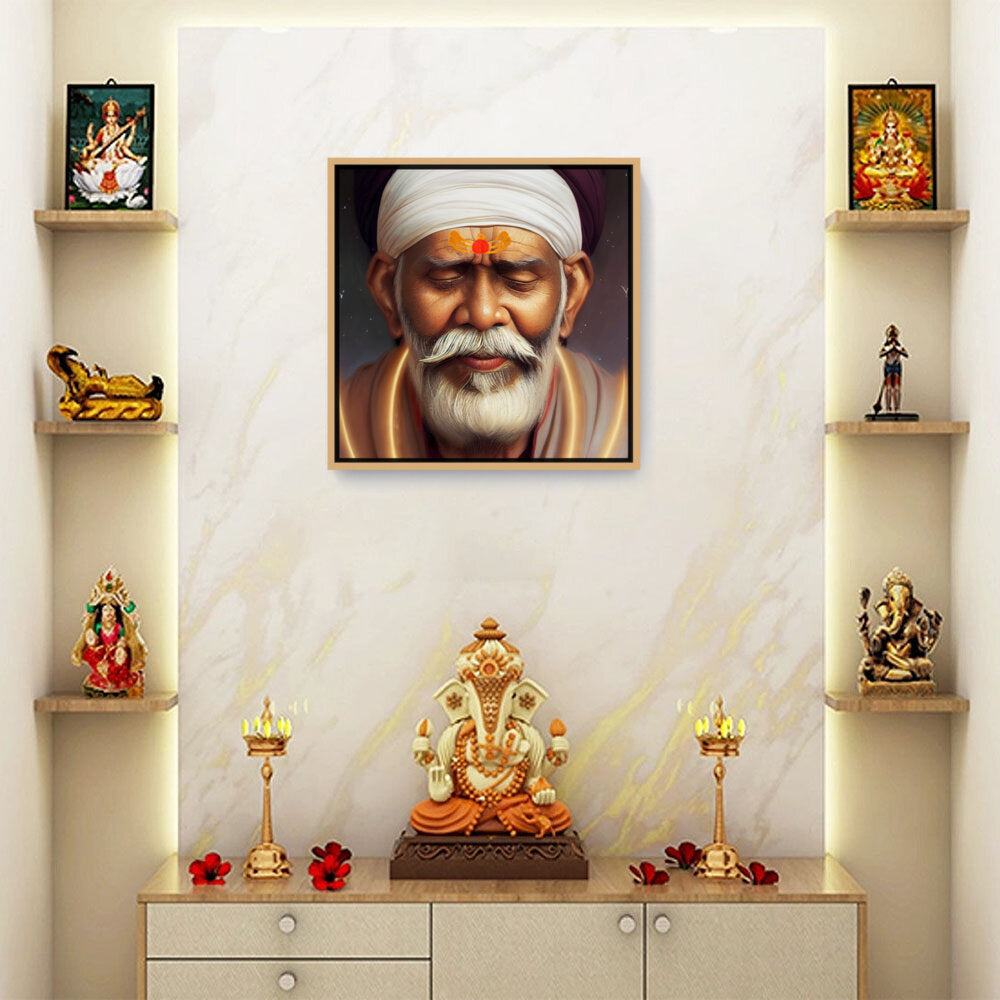 Sai-Baba-Ai Art - FLOATING FRAME