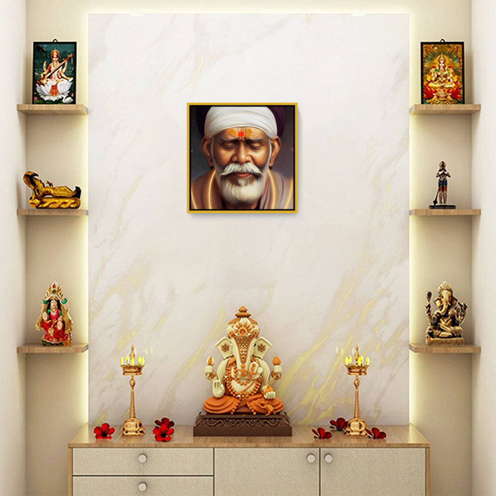 Sai-Baba-Ai Art - FLOATING FRAME